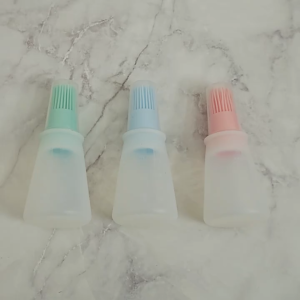 Botol Kuas Minyak Silikon / Basting Oil Brush Silicone Praktis / Wadah Minyak BBQ Steak Multifungsi