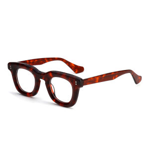 Chaoku | Premium Tortoiseshell Red Retro Eyeglasses Frames Men