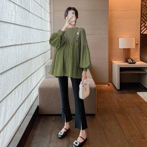 Bộ Đầm Thổ Cẩm Dành Cho Bà Bầu và Quần Hỗ Trợ Bụng