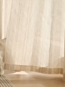 ผ้าม่านลินิน ผ้าม่านกึ่งโปร่ง ผ้าม่านผ้าลินินโปร่ง เพื่อความเป็นส่วนตัว บ้าน สํานักงาน คาเฟ่ หน้าต่างเบย์