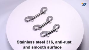 Kait Snap Bolt Untuk Scuba Diving / Double End Clip Hook Scuba Diving Bahan 316 Stainless Steel