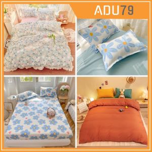 [ FREESHIP ] Bộ Set Ga Gối Nệm Giường Và Vỏ Gối CHƯA GỒM CHĂN Cotton Korea ADU79 Bedding Đủ Kích Thước Trải Nệm 1m4 1m6 1m8 Mềm Mịn Thoáng Mát Thấm Hút Mồ Hôi