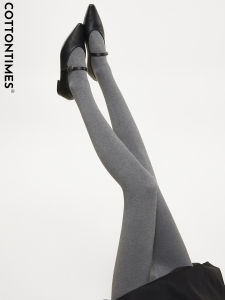 Gray Thickened Long Tube Socks Womens Leg Shaping Stockings Spring Autumn Black Pantyhose Home Comfortable Warm Cotton times