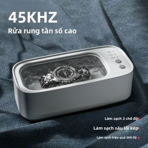 Máy Làm Sạch Siêu Âm USB Có Hẹn Giờ Rung Tần Số Cao Để Làm Sạch Sâu Đồ Trang Sức Và Kính Khay Khử Trùng Đa Chức Năng