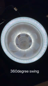 Fanlight Ceiling Fan Remote Strong Wind 3 colors 360degree Designer Dimmable 500MM