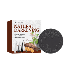 简素净 | Black Hair Shampoo Soap White Covering Restore Black Glossy Improves Light Hairs Nourishing Improve Hair Quality Darkening Soap