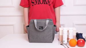 Tas Bekal Makanan Jumbo Anti Air Bento Elegan Aluminium Foil Lunch Box Tahan Panas Portable PTT