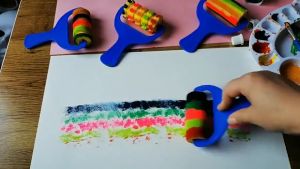 Set Alat Melukis Span Cop Warna Warni 30 Pcs Untuk Kanak Kanak Aktiviti DIY Seni dan Kraft Prasekolah Awal Kreatif 30 Pcs Kids DIY Painting Sponge Chop Stamp Seal Brush Early Educational Art Graffiti Set 儿童绘画海绵印章30件套DIY早教美术涂鸦画材用品 E024