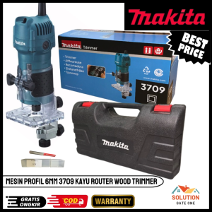 Mesin Trimmer/Profil Makita 3709 Mesin Kayu 6mm Daya Listrik 530 Watt