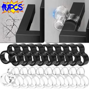 Polocat 10/4pairs Handles Door Stopper Silicone Gel Door Stop Transparent Wall Protection Door Knob Bumper Furniture Protector Pad Handle Buffer