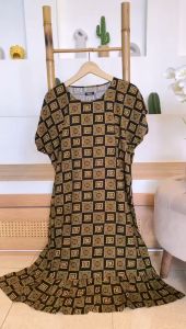 Daster Wanita Jumbo Bawah Rempel Non Busui Kekinian Rayon Premium by Aulia Collection Tasikmalaya
