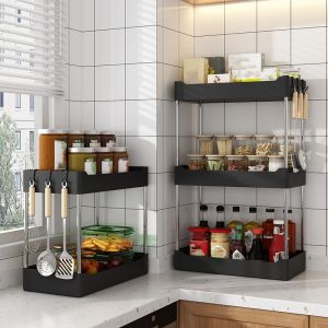 1pc/ Rak Penyimpanan Perasa Dapur Garam Sos Cuka Rak Penyimpanan Perasa Rumah Tangga Pelbagai Fungsi Rak Perasa Meja Dapur Desktop