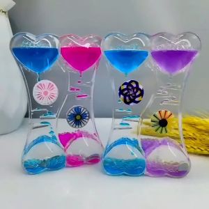 นาฬิกาทราย พร้อม ส่ง นาฬิกาทราย อะคริลิค คริสตัล หยดน้ํามัน เครื่องประดับ งานฝีมือ ของขวัญนักเรียน ของเล่นเด็ก นาฬิกาทรายน้ำ สองสี