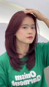 Thuốc nhuộm tóc thuốc nhuộm tóc màu đỏ rượukhông tẩy tặng kèm oxy trợ dưỡng và bao tay thuốc nhuộm tóc tại nhà beautiful hair