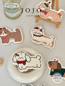 Adorable Little Dog And Cat Wood Pulp Cotton Scouring Pad Eco-Friendly Household Cleaning Tool Cute Design Non-Slip Back