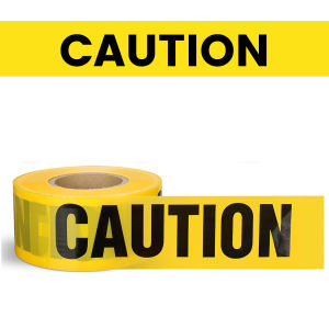 ZEO Caution Tape (Non-Adhesive) Isolated Barricade Yellow and Red Danger Warning Tape 100m/roll