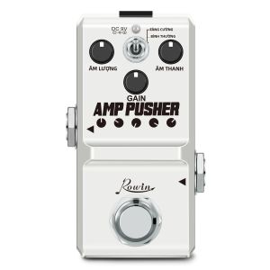 Rowin LN-323 AMP Pusher Mini Guitar Overdrive Effect Pedal True Bypass Full Vỏ Kim Loại Ambidextrous Đàn Guitar Điện Phụ Kiện