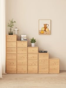 Slim 30cm Real Wood Drawer Cabinet