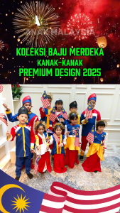 Baju Merdeka Budak Lelaki Round Neck Design 2025 (FREE Lencana Jalur Gemilang - Magnet + UV)