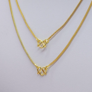 สร้อยคอทองลายสี่เสา(ซีตรอง)เทียบเท่าน้ำหนัก 2 สลึง ความยาว 1820 นิ้ว ชุบทอง ทองปลอม ใส่แทนของแท้ได้ งานสวย พร้อมส่ง