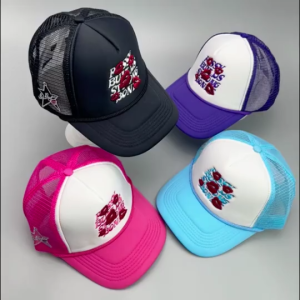 Trucker Cap For Men Woman Lip Print Embroidery Baseball Cap Fashion Visor Mesh Cap Embroidered Hats