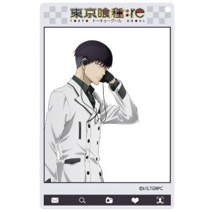 Tokyo Ghoul Anime Keychain Pendant Card Collectible Toy for Fans of Golden Tetsuya Cute Cartoon Character Design