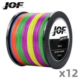 JOF | Dây Câu Cá Đa Sợi JOF 12 Sợi PE 300-1000M Cực Bền 12X Dây Bện Chống Mài Mòn 33-150LB Dành Cho Người Câu Cá Pesca