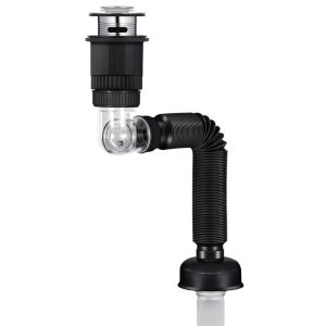Bathroom Sink Drain Pipe Can Be Stretched Anti-Odor And Insect-Proof Filter Pipe Quick Installation Of Universal Size Hose
