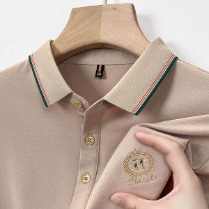 Loose Fit Mens Short Sleeve Polo Shirt Summer Business Casual Large Size T-Shirt Embroidered Collar Pauls Clearance Sale