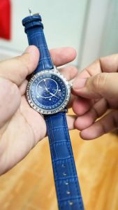 Đồng hồ nam CRNAIRA Fourron 727 bầu trời sao sáng bân đêm dây da chuẩn thiết kế sang trọng và lịch lãm