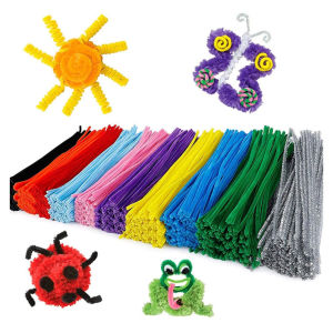 100Pcs Kawat Bulu Mercy Pastel Mix 30Cm Kawat Bulu Mainan Anak Craft Diy Kerajinan Tangan Pipe Cleaner