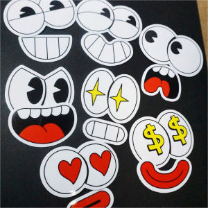 Original Lightning Big Store Emoticon Pack Eye Cute Funny Graffiti Waterproof Motorcycle Helmet Sticker Creative Stationery