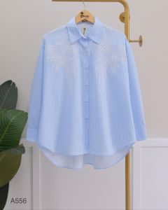 BLOUSE KEMEJA SALUR BORDIR KATUN JEPANG IMPORT | ATASAN WANITA BEST SELLER | BLOUSE WANITA KEKINIAN