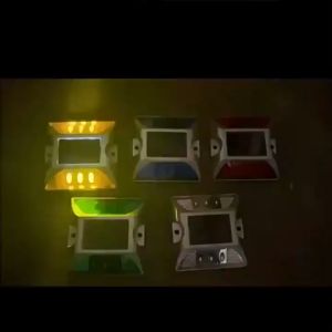 Square Aluminum LED Flashing Blinking on and off Cat Rye Reflector Solar Road Stud with Anchor