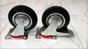 Roda Karet Troli Troly 6 Inch 1 Set: 4 Pcs (2 H R + H)