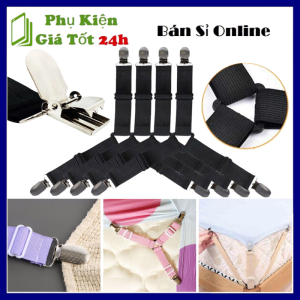 Bộ 4 Dây Kẹp Cố Định Ga Giường 3 Chấu - Kẹp Ga Giường  Drap Chống Trượt  Chống Xê Dịch Có Khóa Điều Chỉnh Co Giãn Tốt / Kẹp Giữ Cố Định Ga Giường Đa Năng
