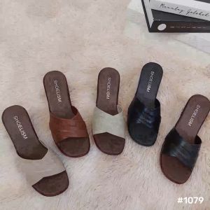 1079 รองเท้าส้นสูงเรียบหรูดูดี เก็บหน้าเท้า งานขายดี