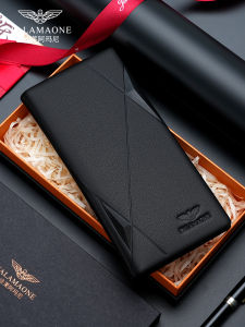 FL Armani Wallet Men Long Business Wallet First Layer Cowhide Multi-Card Position Youth Wallet Birthday Gift