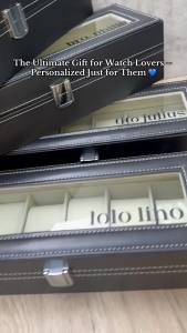 Personalized ELIO Black Watch Box Organizer | Custom Name Watch Storage Case | Luxury Gift for Men Husband Boyfriend | Anniversary Birthday Father’s Day Present | Watch Display Box