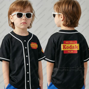 Kodak | Kodak Retro Style Baseball Jerseys For Adult/Kids Summer V-neck Breathable Sports T-shirt Kodak Baseball Shirts Parent Child Top