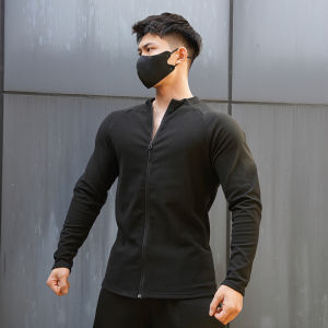 Fall and Winter New Arrival Sports Outwear Mens Zipper Cardigan Velvet Stand Collar Heattech Running Training Workout Clothes Long Sleeves Tops