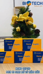 Nano Septic Vi sinh giúp thông tắc bồn cầu bể phốt giảm mùi hôi hộp 15 gói