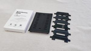 Adjustable Universal Multi Device Organizer Dock Stand Holder Tablet Cell Phone Desktop Stand for iPhone Samsung Galaxy Nexus Kindle (Black)- No Charging Port