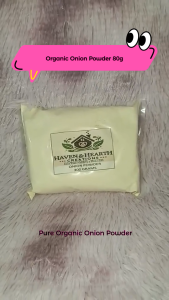 Organic Onion Powder | Pure & Finely Ground | Natural Flavor No Additive | 80g/120g/300g | Haven & Hearth Creations