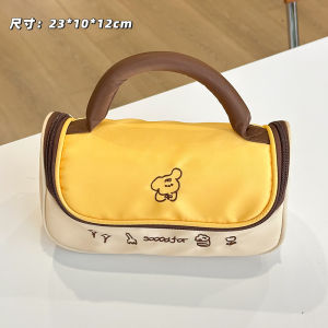 Womens Portable Large Capacity Makeup Bag Convenient Carry-On Partitioned Storage Organizer New 2025 Fashion Handbag