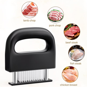 Meat Tenderizer with 48 Stainless Steel Ultra Sharp Needle Blade Suitable for Cutting Beef Pork Turkey Kitchen Cooking Tool.