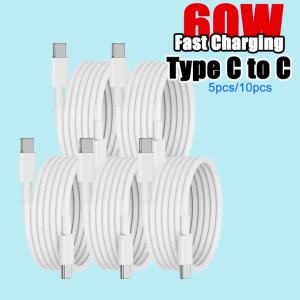 5 CÁI/10 CÁI Cáp Sạc Nhanh PD 60W Type C Sang Type C Cho iPhone 15 Samsung Xiaomi - Cáp Dữ Liệu USB Tốc Độ Cao