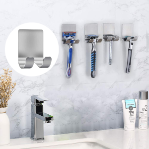 1/2pcs Razor Holder 304 Stainless Steel Men Shaving Shaver Razor Stand Shelf Shaving Razor Storage Rack Bathroom Hook Organizer