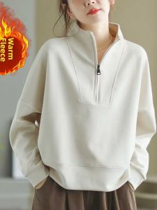 QIAOXIZI | Warm Fluffy Velvet Fleece Womens Mom Sweater
