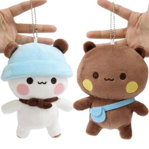 Yier Panda Bear Plush Keychains Cute Bubu Dudu Toy Lovely Cartoon Stuffed Doll Soft Plushies Pendant for Bag Decoration Gifts